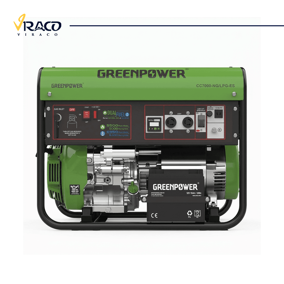 موتور برق گازسوز 5.5 کیلووات گرین پاور مدل CC7000-NG/LPG