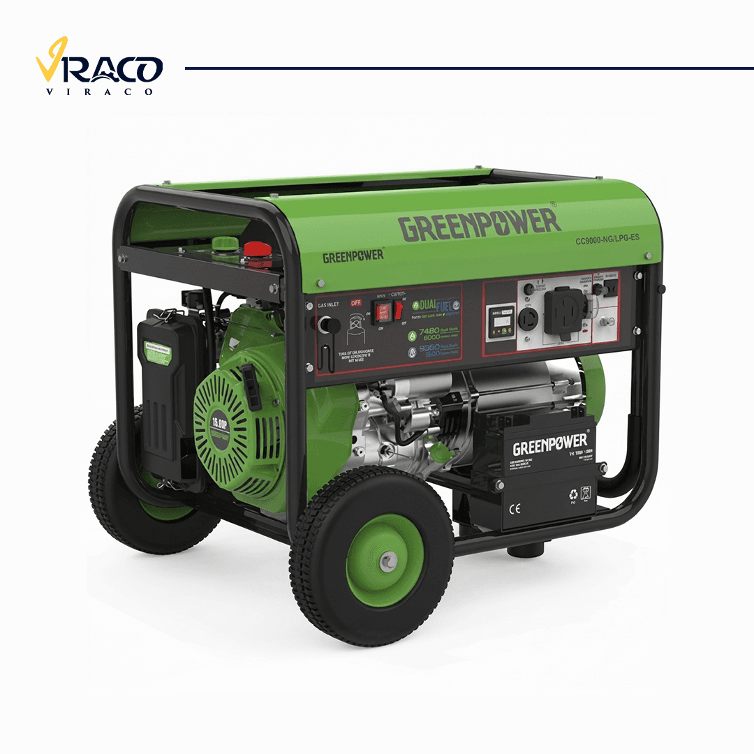 موتور برق گازسوز 7.5 کیلووات گرین پاور مدل CC9000-NG/LPG-ES
