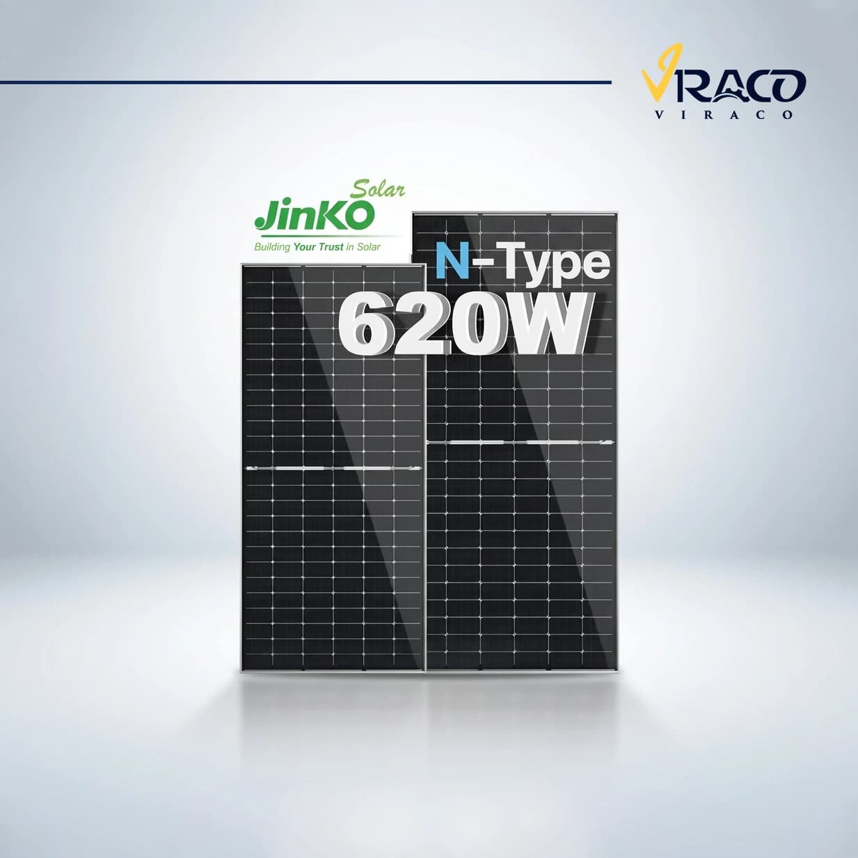 پنل خورشیدی جینکو (JINKO SOLAR) 620 وات بایفشیال مونوکریستال