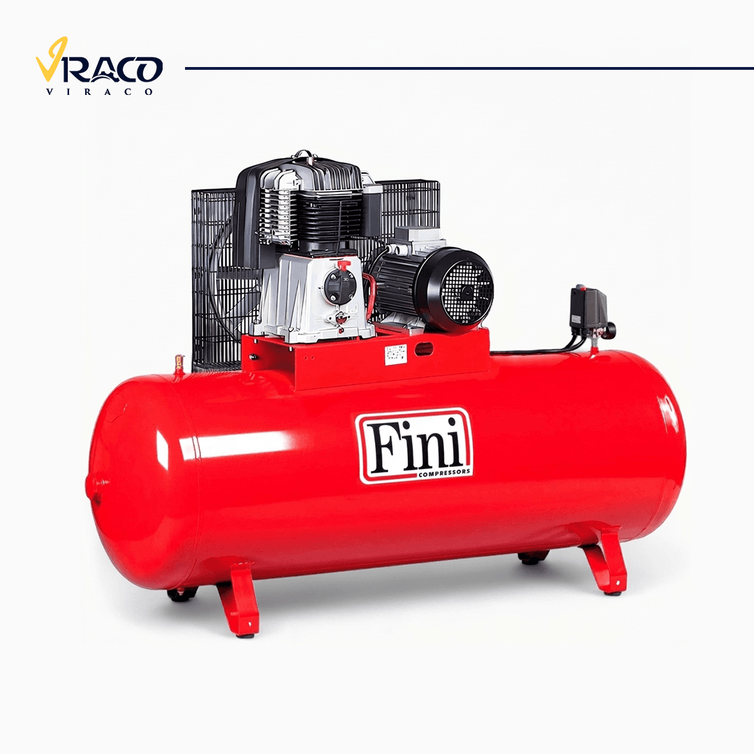 کمپرسور باد صنعتی افقی روغنی 500 لیتری FINI ایتالیا مدل MK113